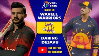 WAVELL WARRIORS vs DARING DEJAVU  VGPL SEASON 3  CRICKET 22 LIVE IN KANNADA [upl. by Leanatan674]