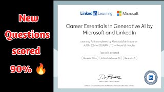 Updated Questions Career Essentials in Generative AI by Microsoft and LinkedIn Final Exam Answers [upl. by Goldstein]