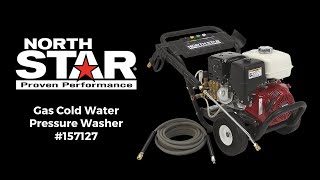 NorthStar Gas Cold Water Pressure Washer w Honda GX390 Engine 157127 [upl. by Ahsuatan]