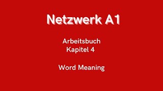 Netzwerk A1  Arbeitsbuch Kapitel 4 [upl. by Barvick247]