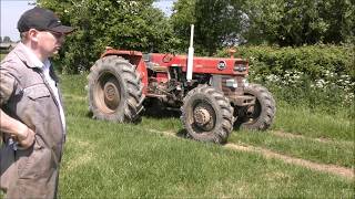 Massey Ferguson 178 4wd tractor subsoiling [upl. by Ahsehyt]