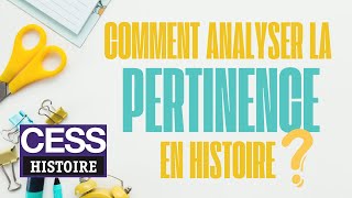 Préparation au CESS HISTOIRE 2024 ANALYSER la PERTINENCE dun document [upl. by Ettennor]