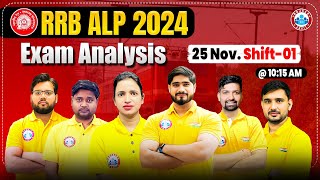 RRB ALP Exam Analysis 2024  25 Nov 1st Shift Exam Review  RRB ALP CBT01 Paper Solution By RWA [upl. by Lucky]