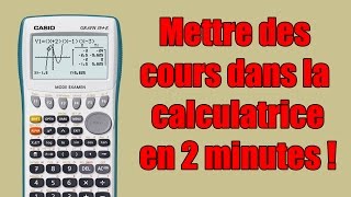 Rentrer SES COURS sur la calculatrice Graph 35 avec PC [upl. by Wolfie]