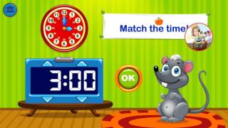 Kids learn telling time educational apps for kids kids telling time by intellijoy [upl. by Alrahs572]