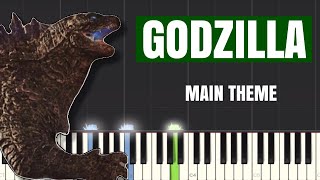 Godzilla Main Theme King Of The Monsters Piano Tutorial [upl. by Whitelaw266]