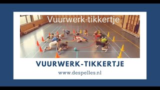 Vuurwerktikkertje in de gymles  De Spelles  wwwdespellesnl [upl. by Leirbma630]