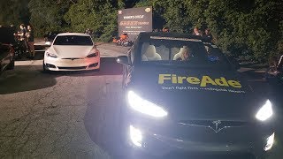 Hard Tire Class  Tesla P100D vs Model X P100D Ludicrous [upl. by Atnovart]