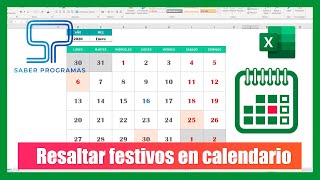 Excel  📅 RESALTAR FESTIVOS en calendario perpetuo en Excel [upl. by Iblehs]