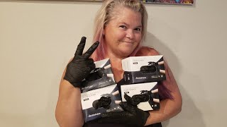 Black Rubber Nitrile Exam Gloves Try On Haul 😉 [upl. by Damalis]