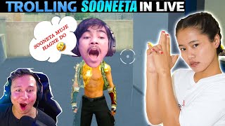 noob prank on sooneeta on live🤣🤣 इतनी हंसी कभी नहीं आई  Laka Gamer [upl. by Ednyl]