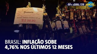 Inflação sobe para 476 no Brasil nos últimos 12 meses [upl. by Morel771]