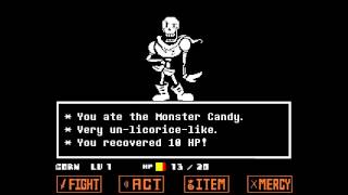 Battle Against Papyrus Undertale Pacifist Playthrough [upl. by Aytak]