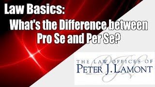 Pro Se vs Per Se Whats the Difference [upl. by Hurff]