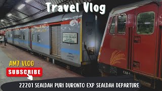 22201 Duronto Express Departure Sealdah Station train travel indianrailway [upl. by Elisee973]