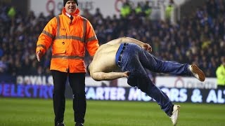 Reading FC Vs Bradford FA Cup Semi Final Pitch Invader [upl. by Aihtenak]