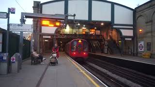 London Underground Upminster bound S7 Stock District Line Train leaving West Brompton [upl. by Midis]