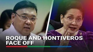 Harry Roque fumes at Senate hearing scolded for disrespecting Hontiveros  ABSCBN News [upl. by Amby56]