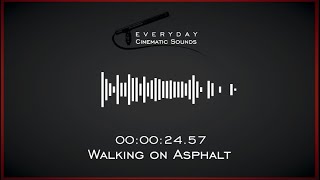 Footsteps Walking on Asphalt  HQ Sound Effects [upl. by Rennat]