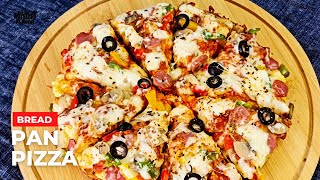 Bread Pan Pizza Without Dough Homemade Pizza Recipe  Mystery Flavor [upl. by Lodi]