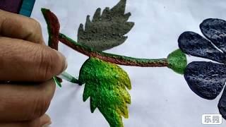 How to make sand painting  Sand Painting SandPainting wallhanging  ArtampCraft [upl. by Reppep]