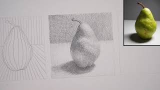 Cross hatching Pear demo [upl. by Mapel]