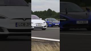 McLaren 720S vs Tesla Model S P100D dragrace youtubeshorts mclaren720s tesla credit Carwow [upl. by Hofmann]