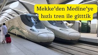 Mekke’den Medine’ye hızlı tren ile gittik  haramain train bireyselumre [upl. by Hnacogn805]