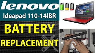 How to Replace the Battery on Lenovo Ideapad 110 14IBR Laptop [upl. by Luemas923]