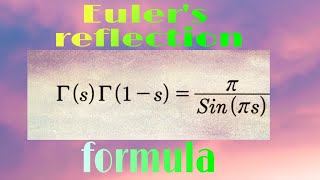 Eulers reflection formula  5 ΓsΓ1sπSinπs [upl. by Adirahs]