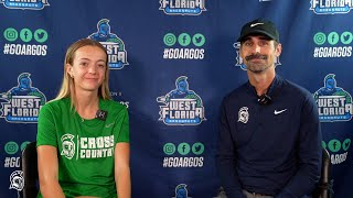 UWF Cross Country  Cooling Down With Coach 116  Coach Caleb Carmichael and Chloe Rook [upl. by Yrrag]