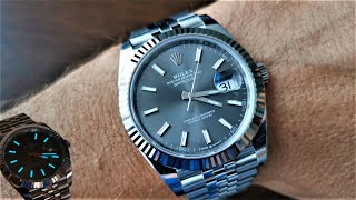 Rolex Datejust 41 mm Steel and White Gold 1263340014 Grey dial Fluted bezel Jubilee Bracelet [upl. by Purdy]