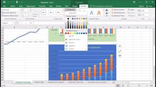 425 How to change color of chart and plot areas in Excel 2016 [upl. by Chader]