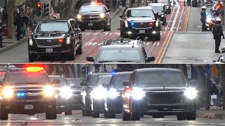 Chinese President Xi vs US President Bidens motorcades in San Francisco 🇨🇳 🇺🇸 [upl. by Lockwood]