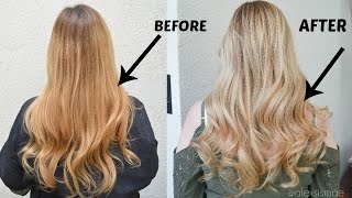 How to Neutralize Brassy Hair to a Gorgeous Blonde [upl. by Crompton558]