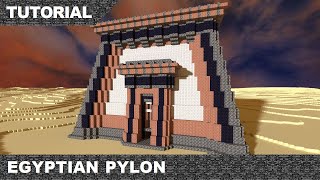 Minecraft Egyptian Pylon amp Walls Tutorial amp Download [upl. by Tankoos]