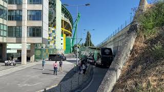 Partida do autocarro do Sporting CP rumo a Aveiro [upl. by Crispas227]