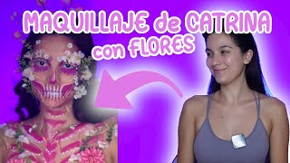 Maquillaje de CATRINA con FLORES mientras platicamos [upl. by Buyers]