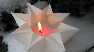 Origami ✬ Star Lantern ✬ Teelichtstern [upl. by Duyne]