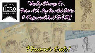 Unity Stamps Planner Girls Hero MMH amp PaperWishes  Three MiniHauls [upl. by Pickering]