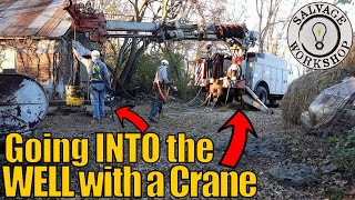 Can we SAVE the WELL at the Farm with a Crane amp HAND Tools  Putting my Auger Crane Truck to WORK [upl. by Godfry]