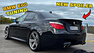 BMW E60 TUNING   Der Original M5 Spoiler oder doch der billig Zubehör Spoiler  Billig Tuning [upl. by Beckett]