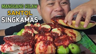 MANGGANG HILAW  SANTOL  SINGKAMAS  MUKBANG PHILIPPINES  TOL BULOY MUKBANG [upl. by Boykins]