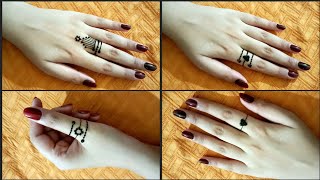 4 beautiful ring mehndi designs  easy ring mehendi design for beginners 2021  Nimra Zaman [upl. by Eyssej]