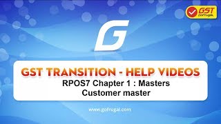 Step 3  How to enter your customer GSTIN in GoFrugal RPOS7  Basic Masters  English [upl. by Ula]