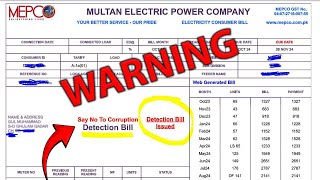 WAPDA WARNING  Electricity Complaint 118  Detection Bill MEPCO [upl. by Kelli]