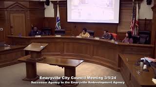 City Council Meeting  Emeryville CA  March 5 2024 [upl. by Nothgierc350]