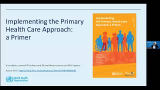 Tools and practices to operationalize the Primary Health Care approach [upl. by Rheta]