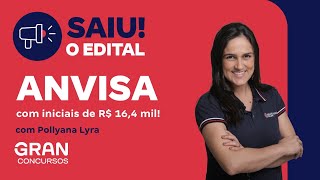 Concurso ANVISA Saiu o Edital com iniciais de R 164 mil [upl. by Lonier]