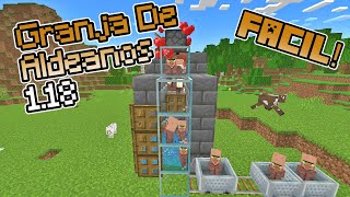 Granja de Aldeanos Java y Bedrock  Tutorial Minecraft 120 [upl. by Stefanie]